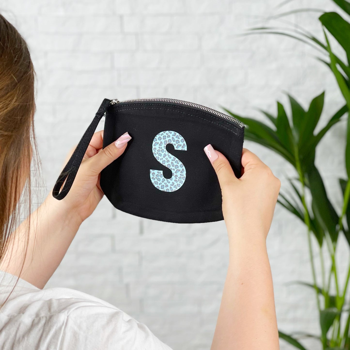 Blue Animal Print Personalised Make Up Bag - Lovetree Design