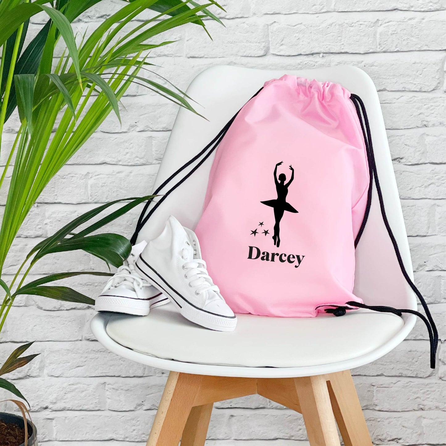 Pirouette Dancer Personalised Drawstring Dance Bag