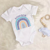 Personalised Little Dude Rainbow Babygrow - Lovetree Design
