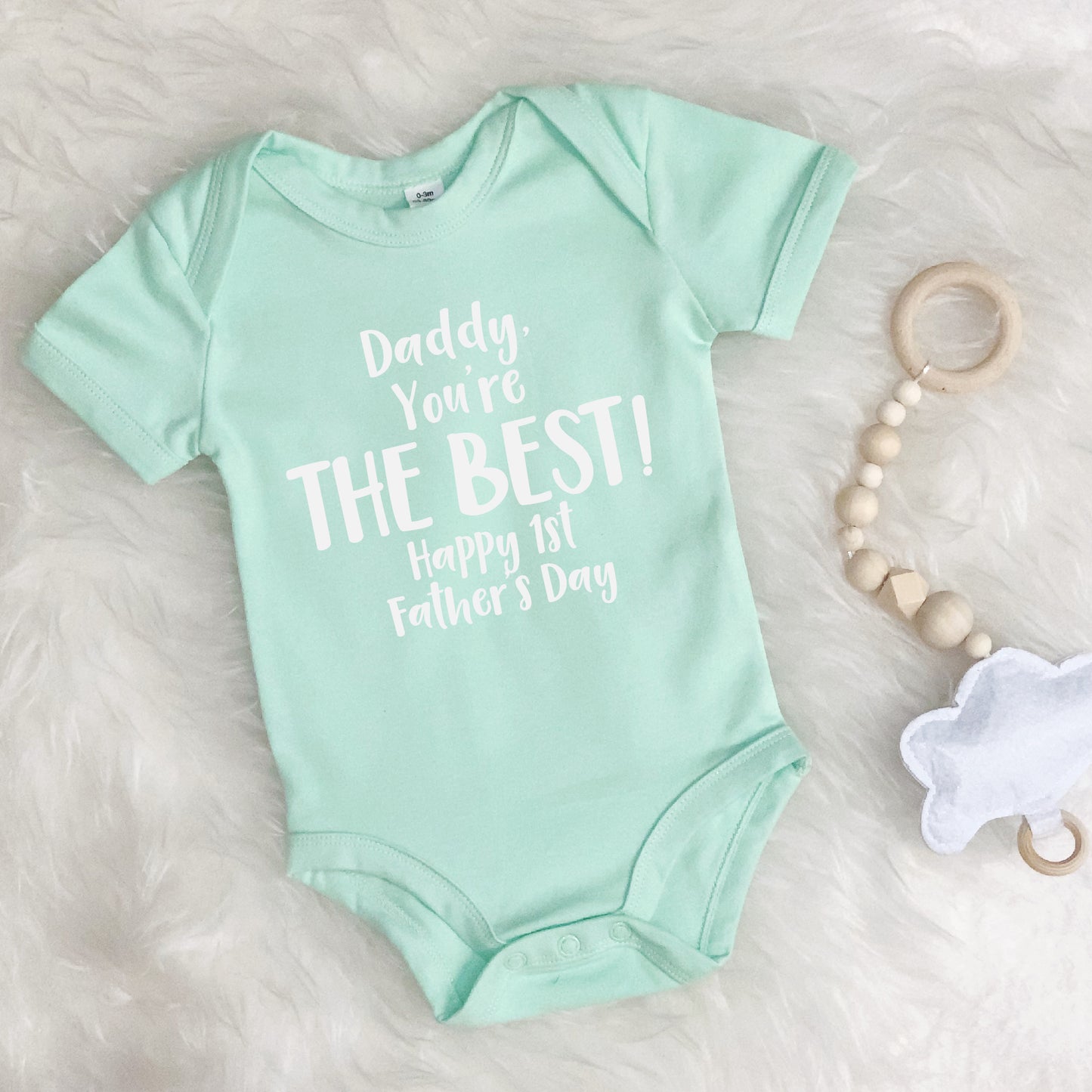 Daddy You're The Best! Happy 1st Father's Day Babygrow - Lovetree Design