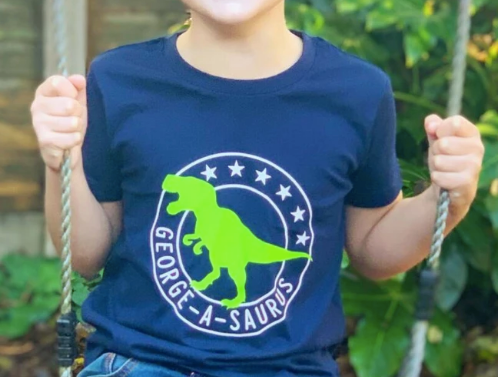 Personalised Dinosaur T Shirt