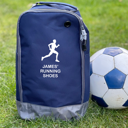 Personalised Running Man Shoes Boot Bag