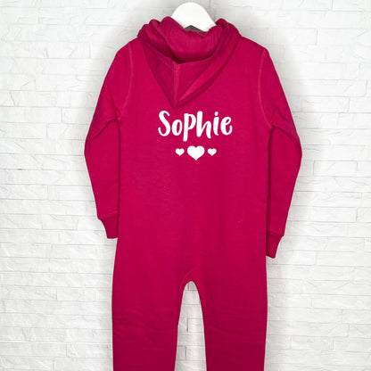 Kids Personalised Onesie With Hearts