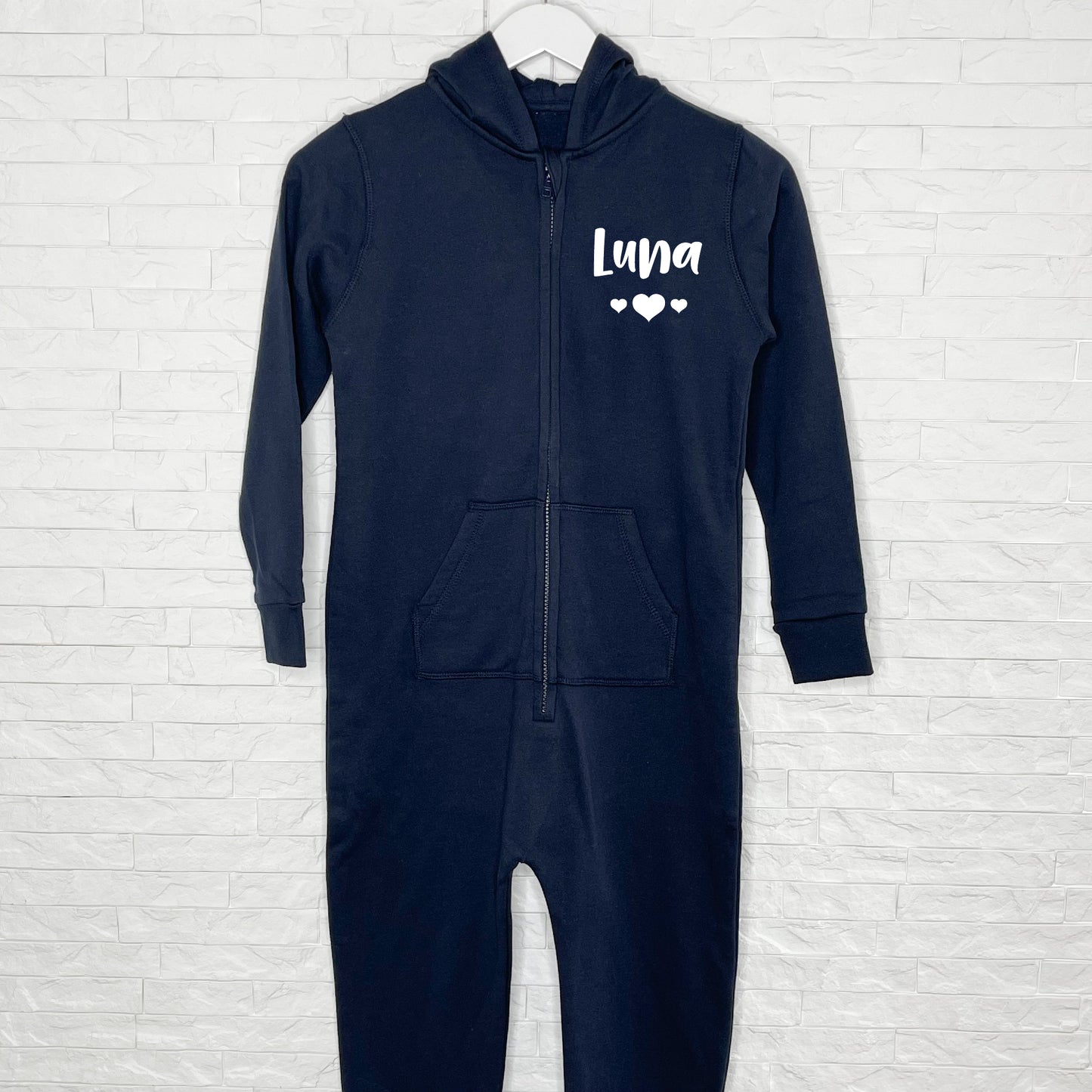 Kids Personalised Onesie With Hearts