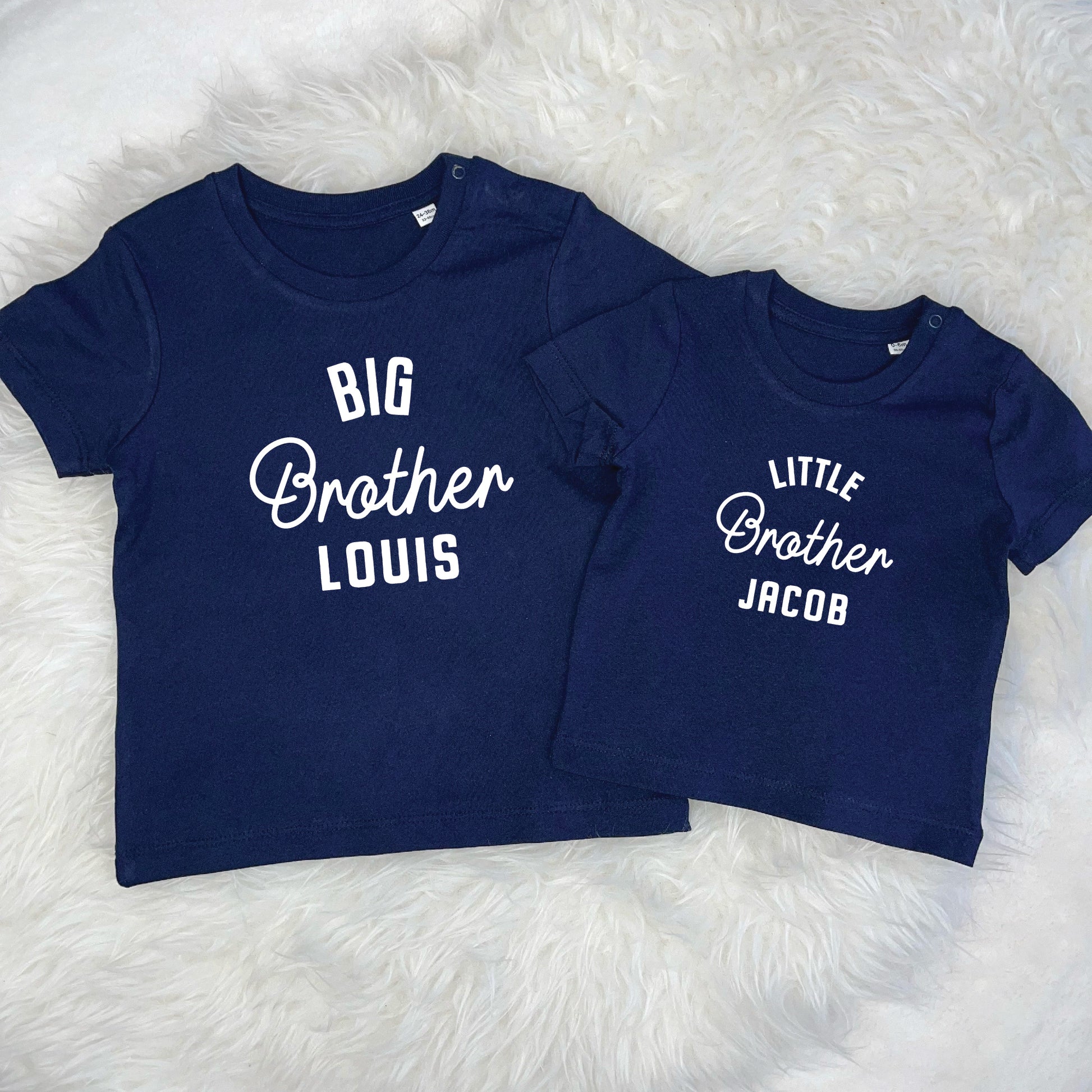 Brother Sister Matching Personalised matching T Shirt Set