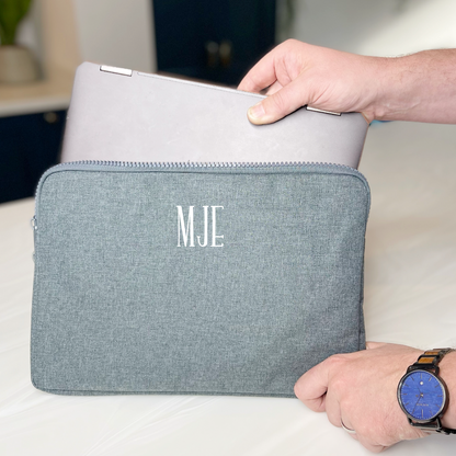 Personalised Laptop Case With Tall Initials