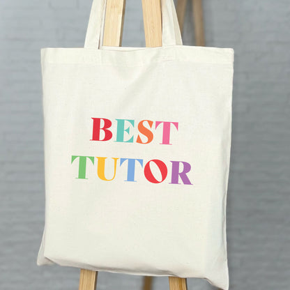 Best Teacher Ever Bright Tote Bag