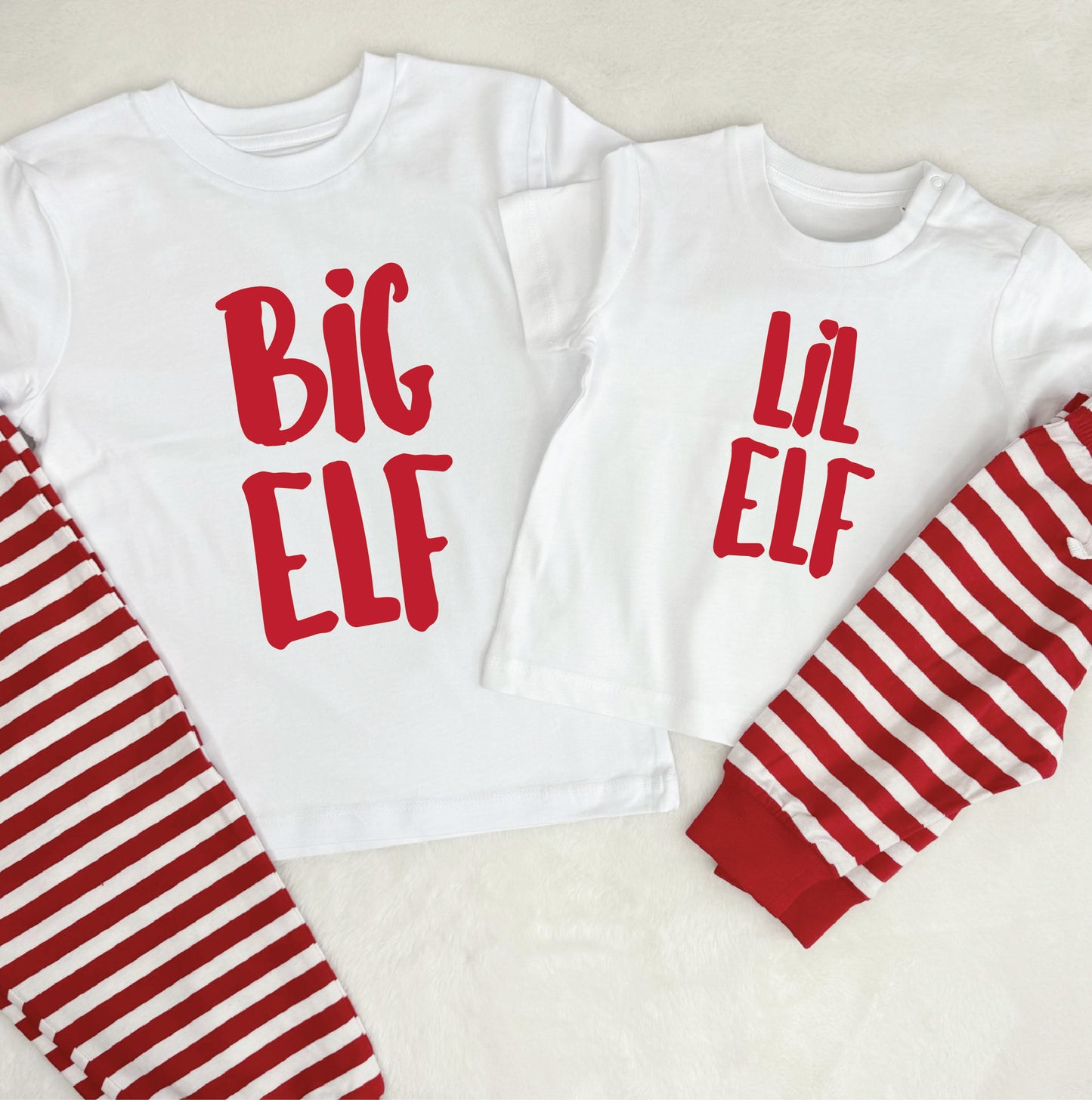 Big Elf Lil Elf Festive Sibling Matching Pyjamas