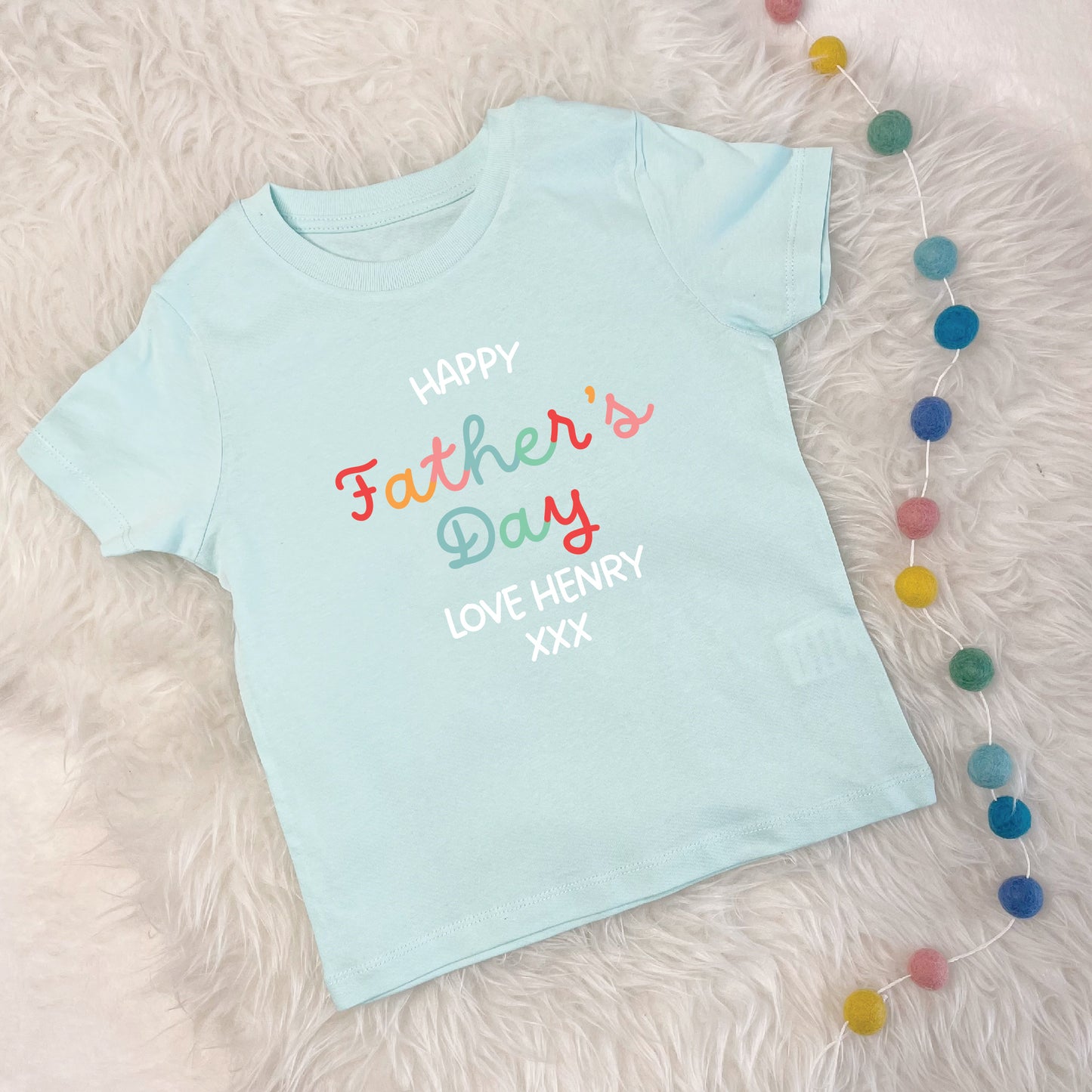 Personalised Happy Father's Day Kids T Shirt