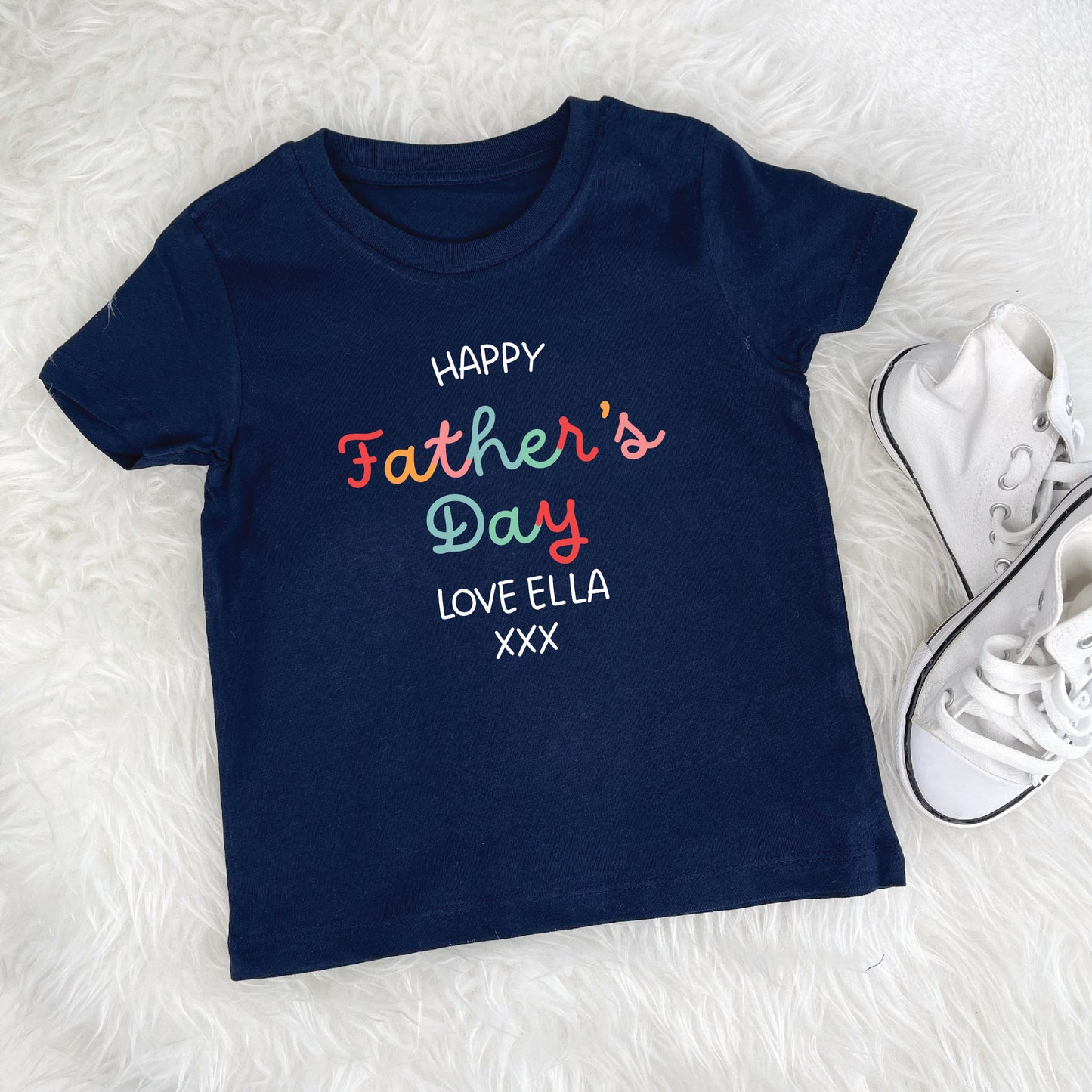 Personalised Happy Father's Day Kids T Shirt