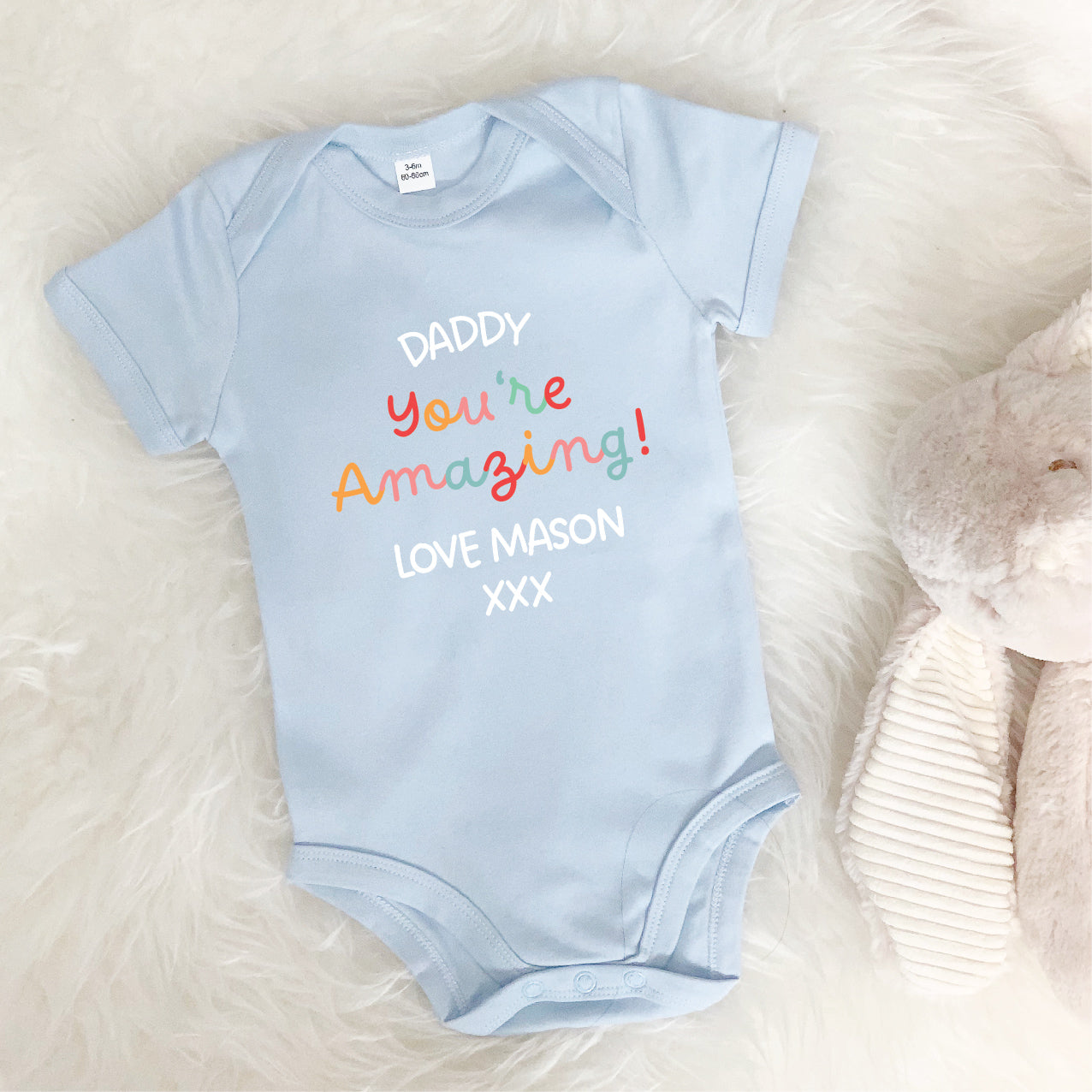 Daddy You're Amazing Personalised Bright Babygrow