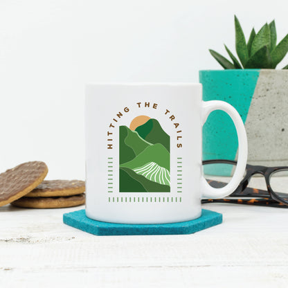 Hitting The Trail. Trail Running Hobby Mug