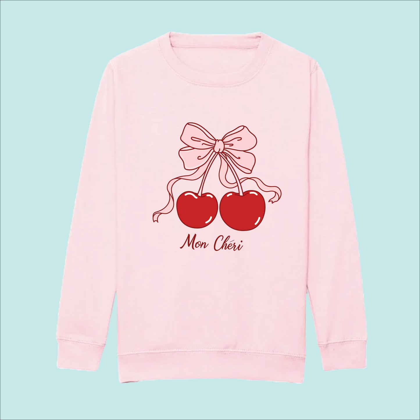 Maman Mon Cheri Matching Cherry Sweatshirt Set