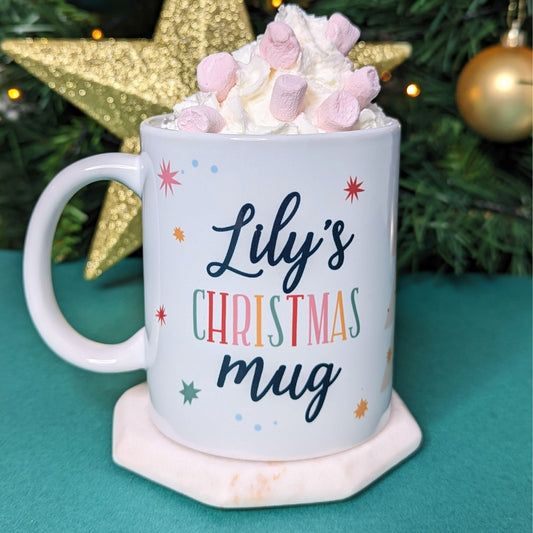 Personalised Colourful Christmas Mug