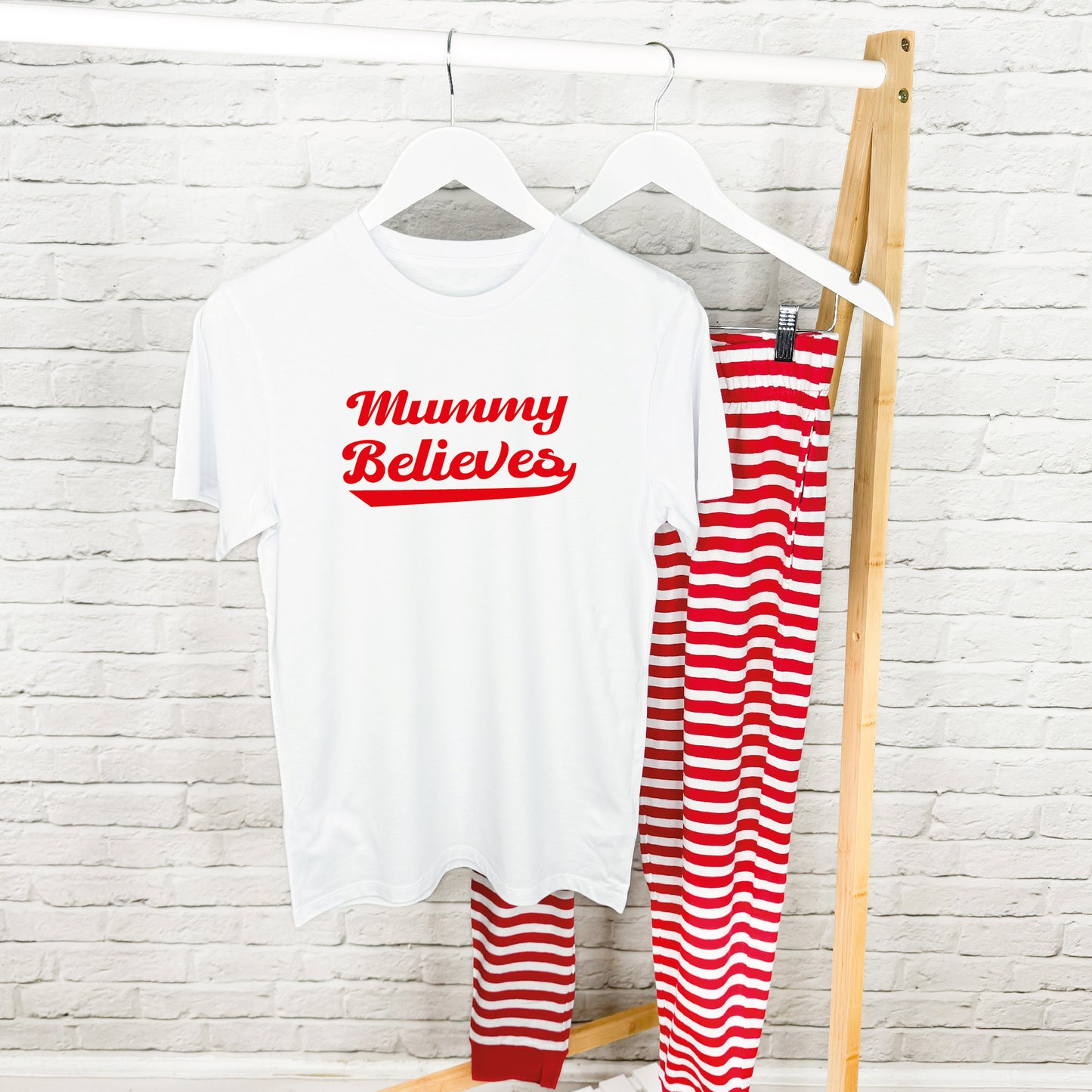 Adult Personalised Believes Family Pyjamas College Style