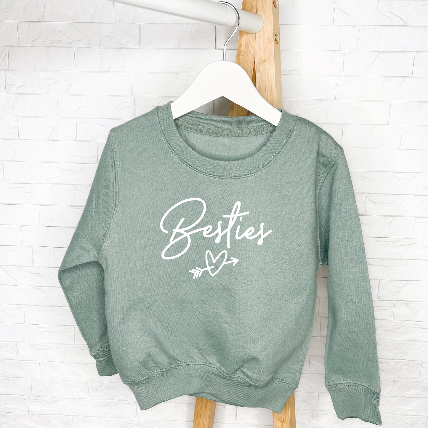 Kid's Besties Heart Sweatshirt