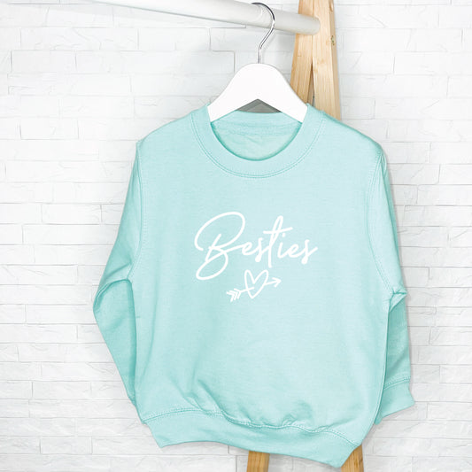 Kid's Besties Heart Sweatshirt