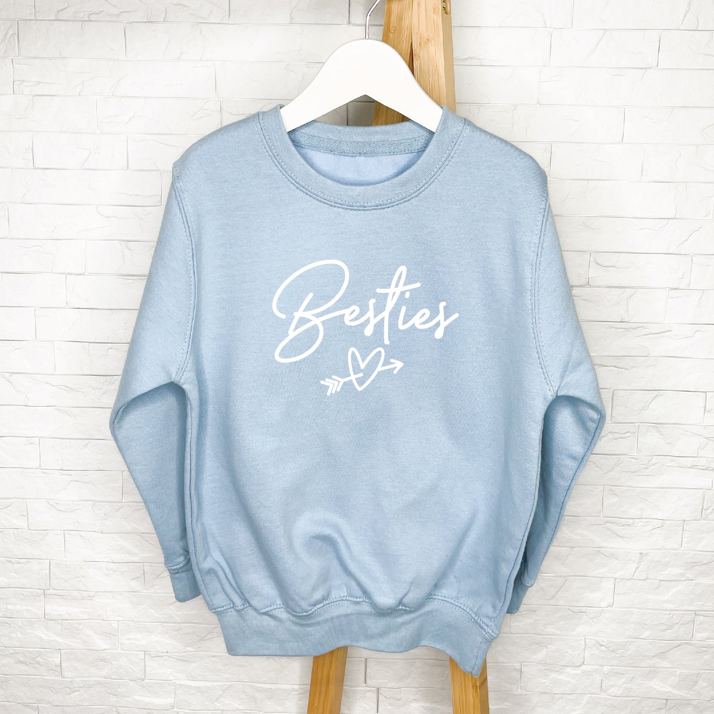 Kid's Besties Heart Sweatshirt