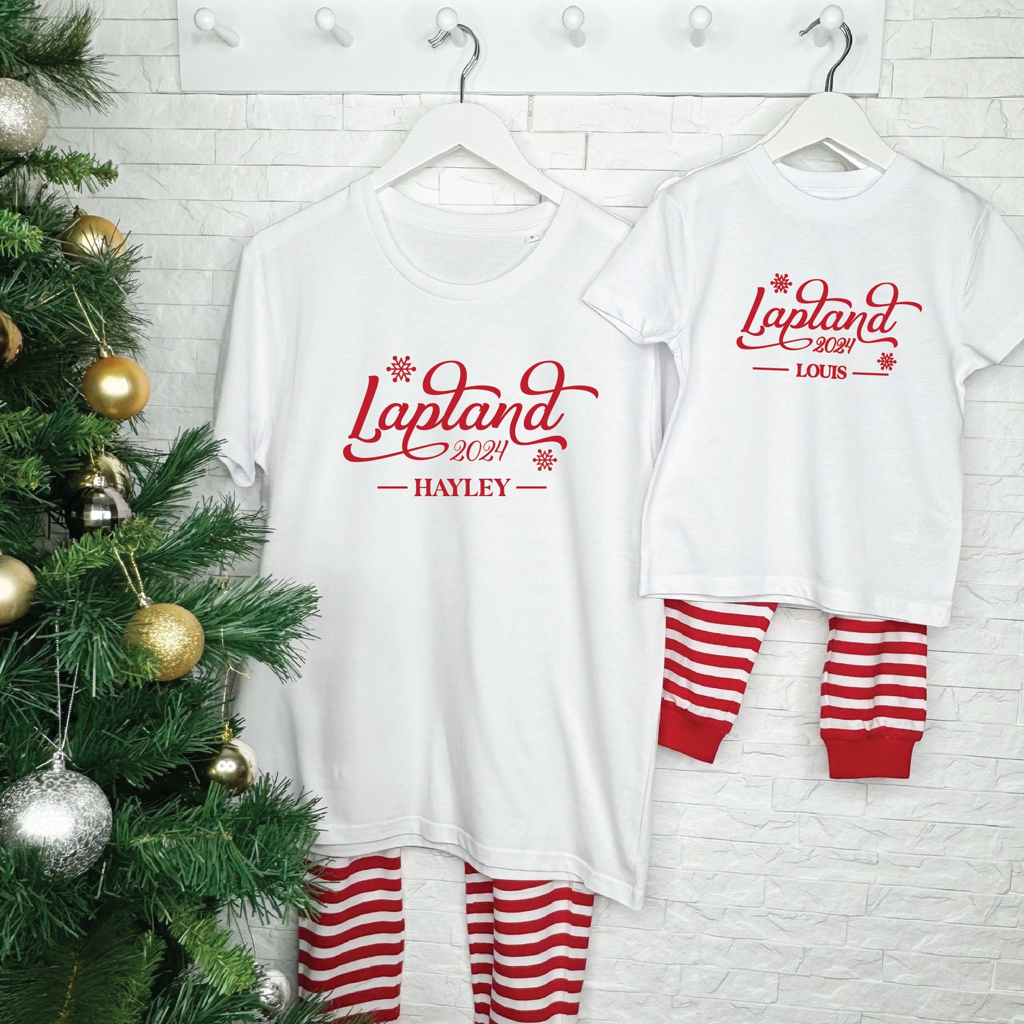 Adult Personalised Lapland Family Pyjamas