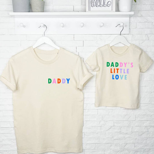 Daddy's Little Love Matching Father And Child T Shirts