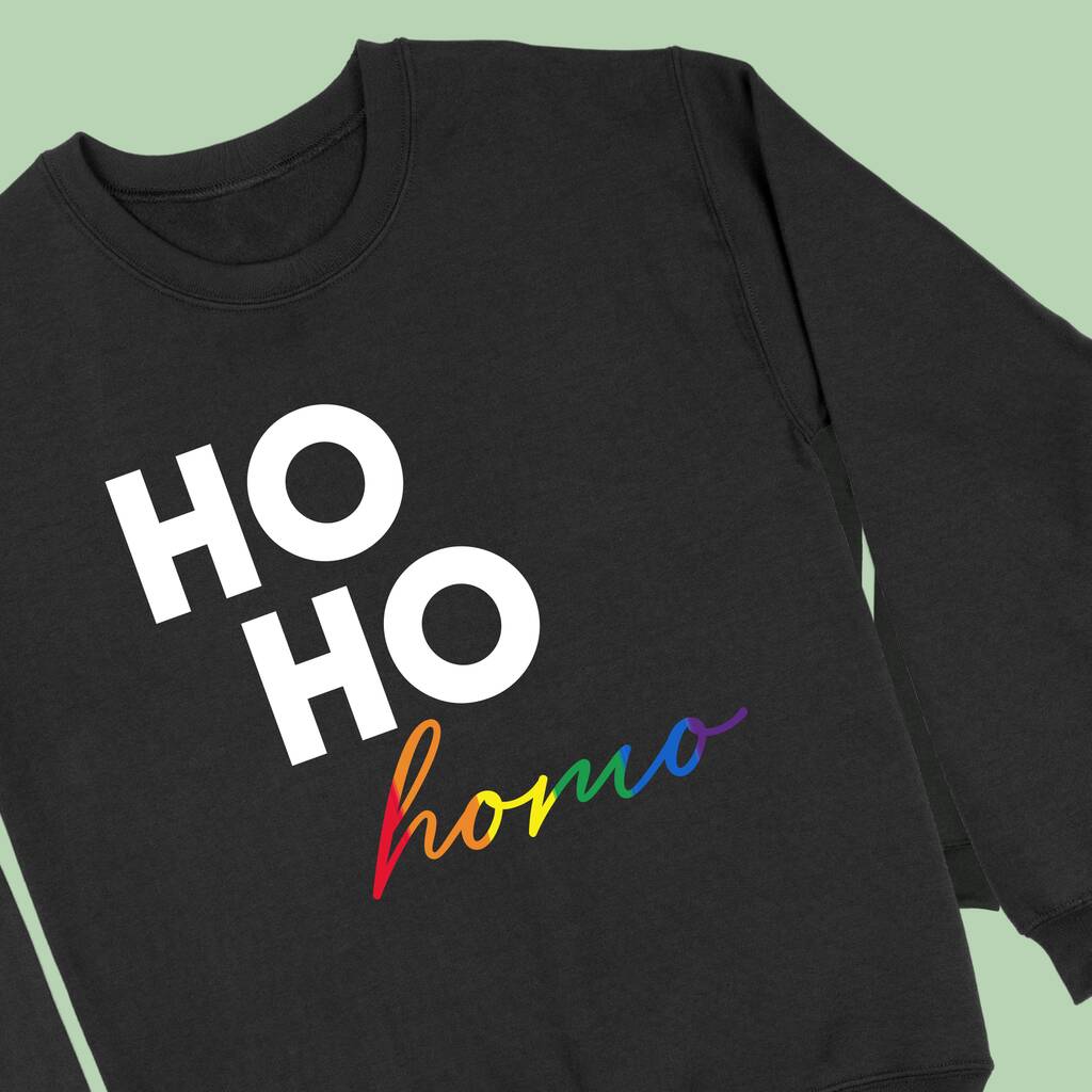 Ho Ho Homo Rainbow Lgbtq+ Christmas Jumper