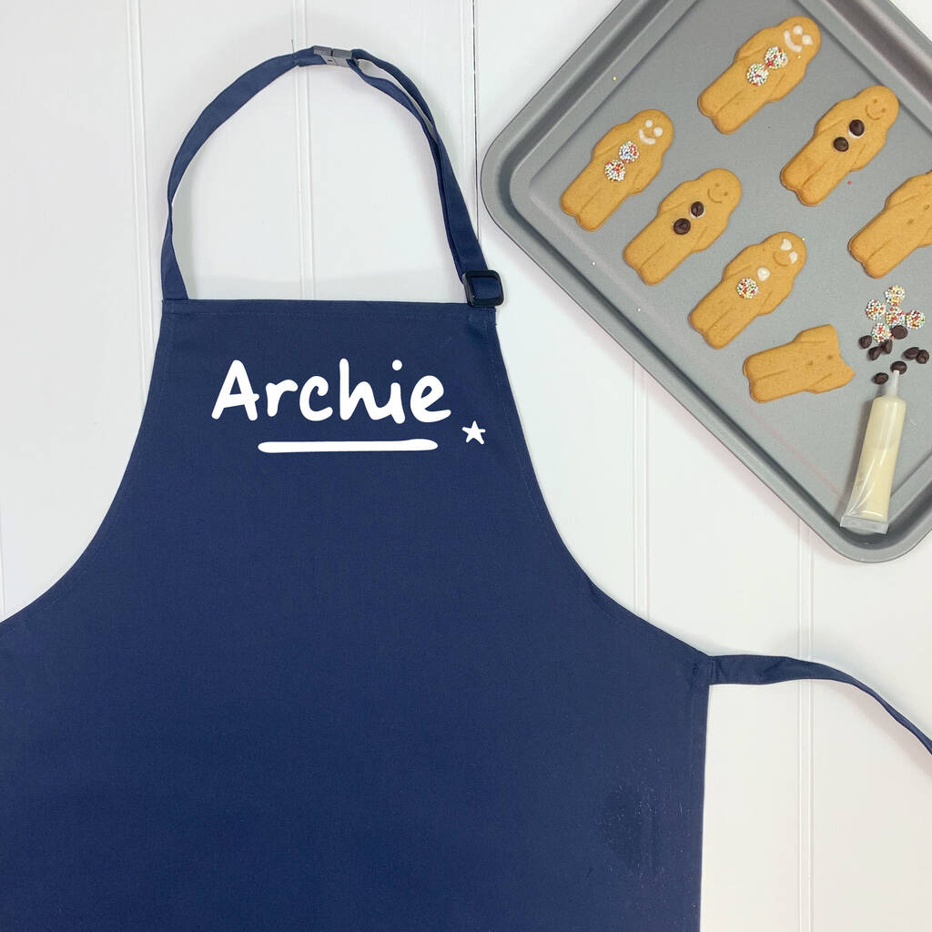 Kids Apron Personalised With Star