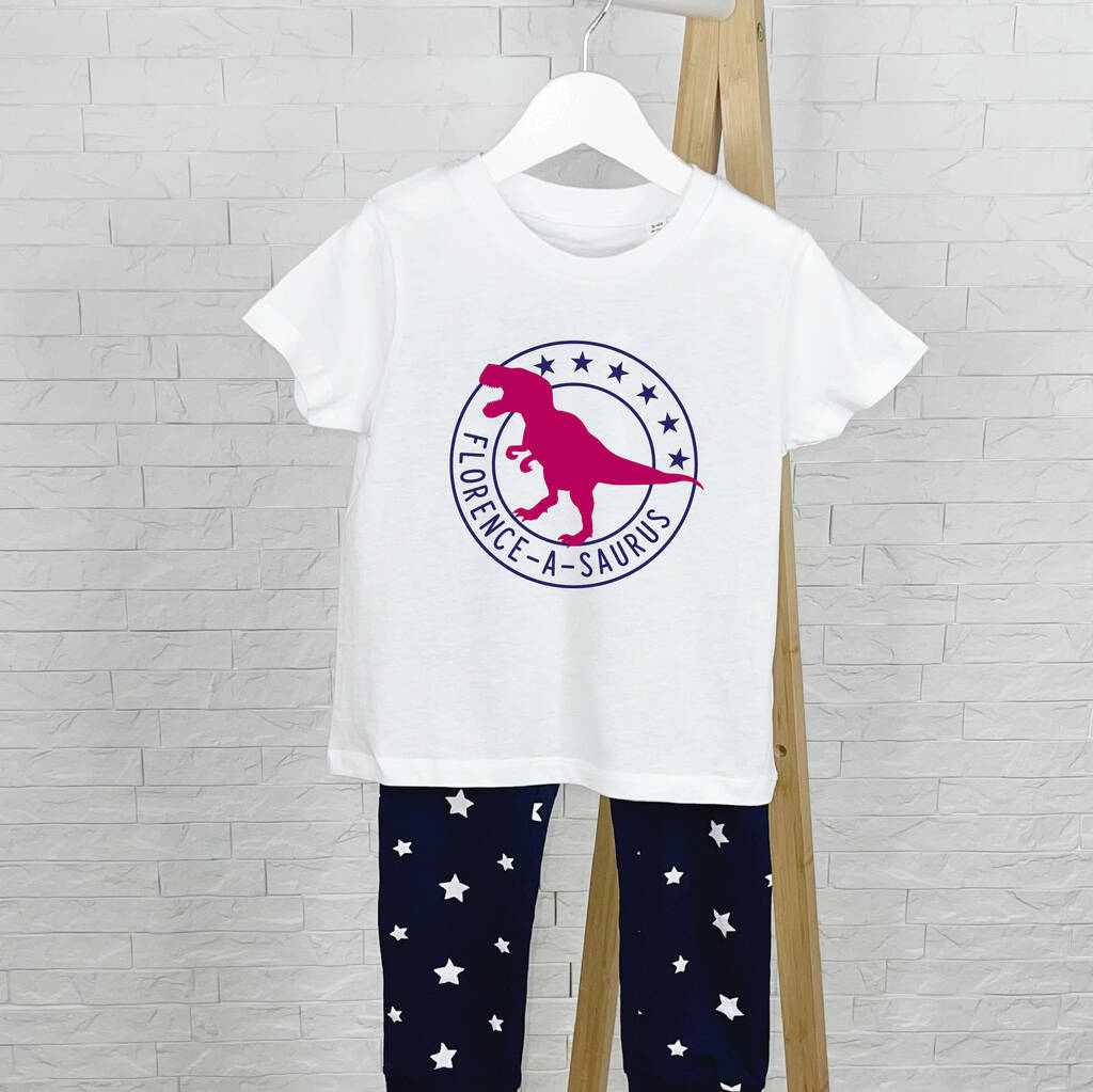 Kids Personalised Dinosaur Pyjamas