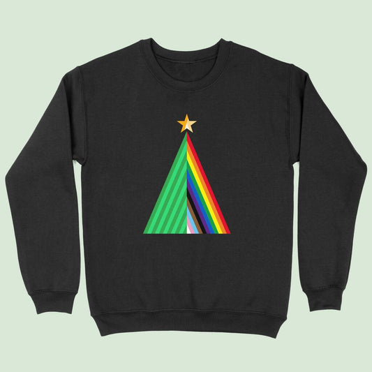 Lgbt+ Gay Rainbow Christmas Tree Jumper