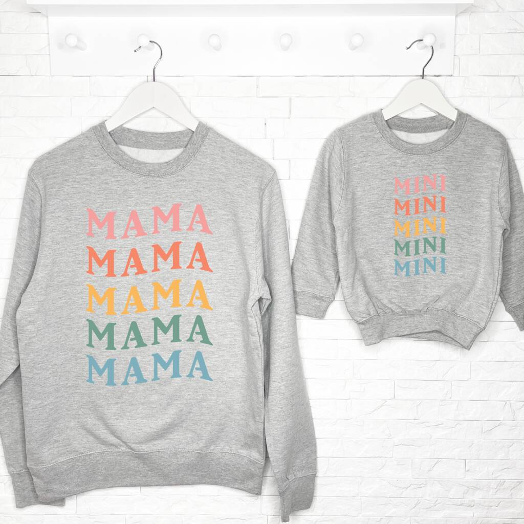 Mother And Child Rainbow Sweatshirt Set