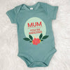 Mum You're Amazing Mother's Day Floral Babygrow