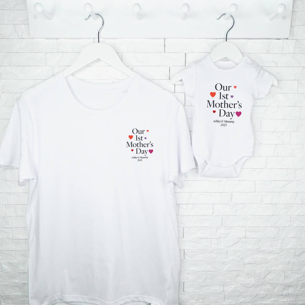 Our First Mother's Day Personalised Mother And Child T Shirts