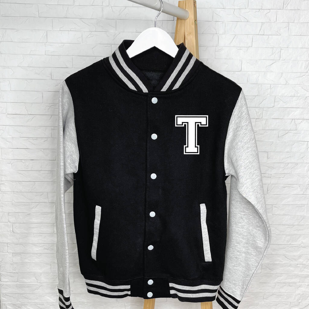 Personalised Adult Varsity Jacket With Initial