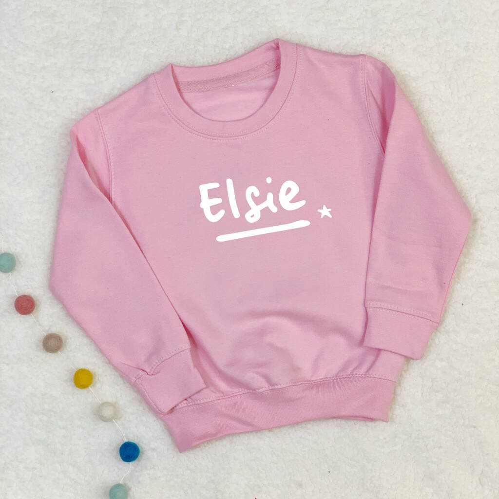 Personalised Kids Sweatshirt With Star