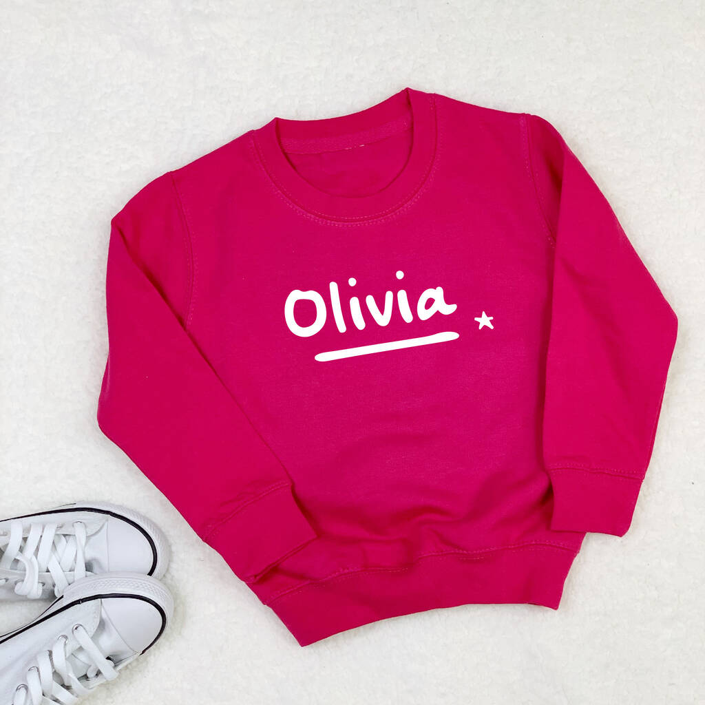 Personalised Kids Sweatshirt With Star