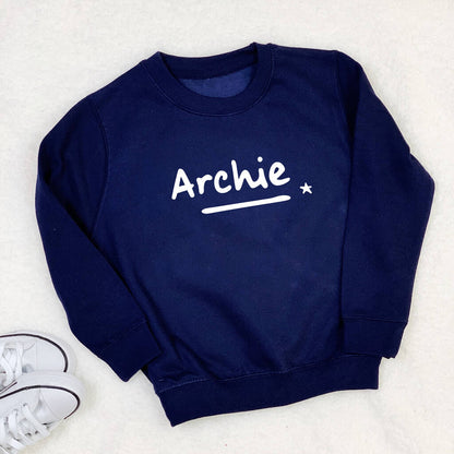 Personalised Kids Sweatshirt With Star