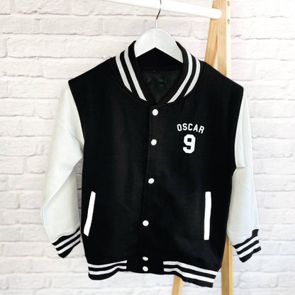 Personalised Kids Varsity Jacket With Name And Age