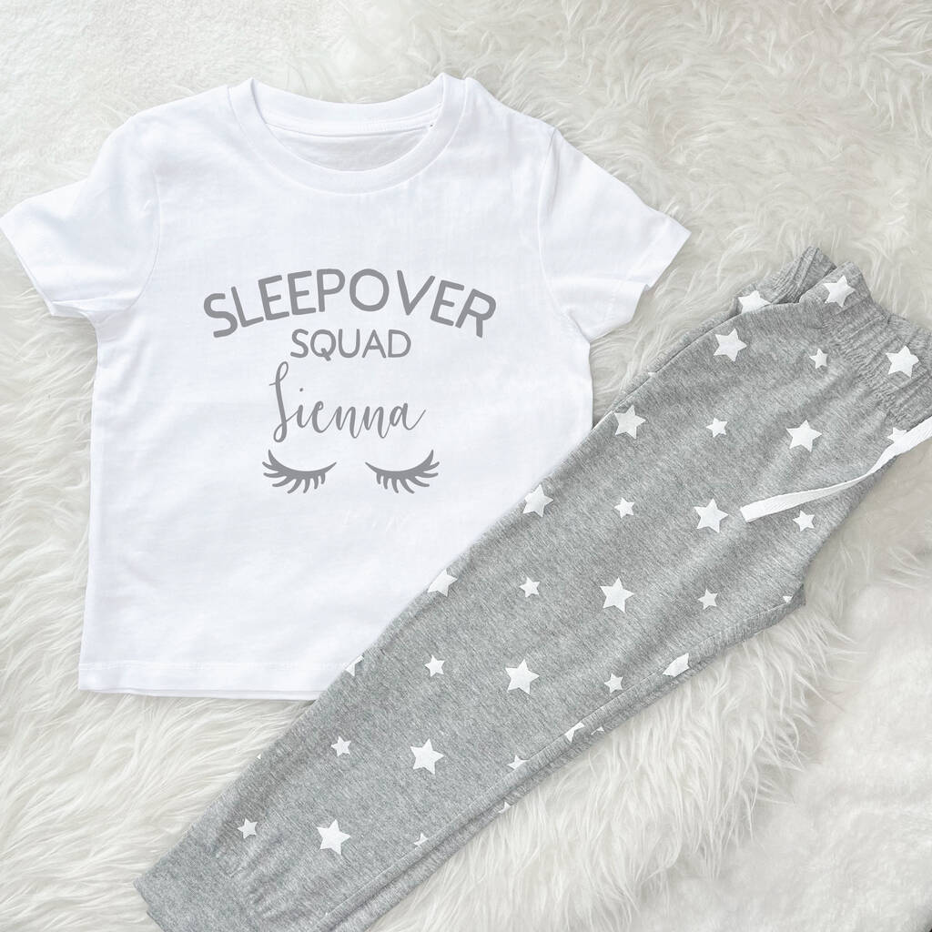 Personalised Sleepover Pyjamas With Eyelashes