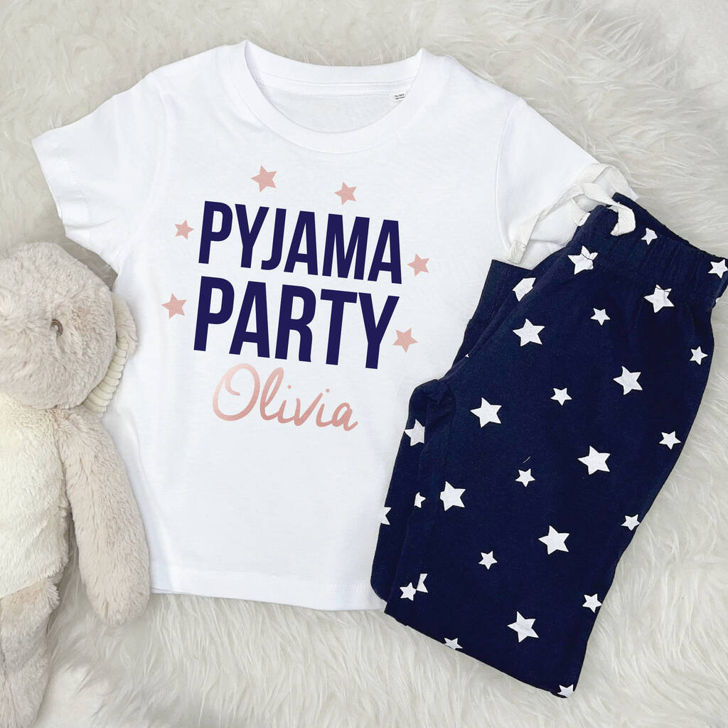 Pyjama Party Personalised Sleepover Pyjamas