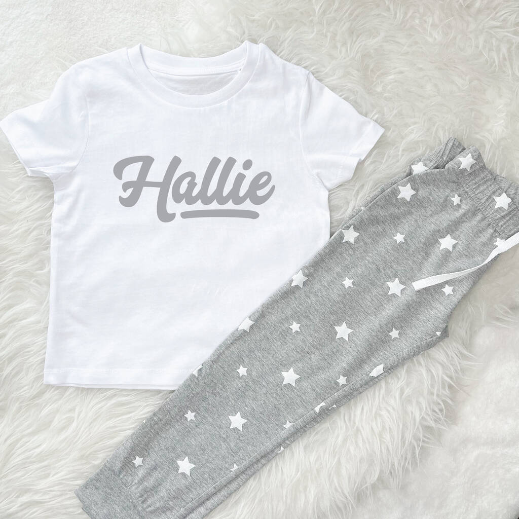 Retro Style Personalised Kids Pyjamas