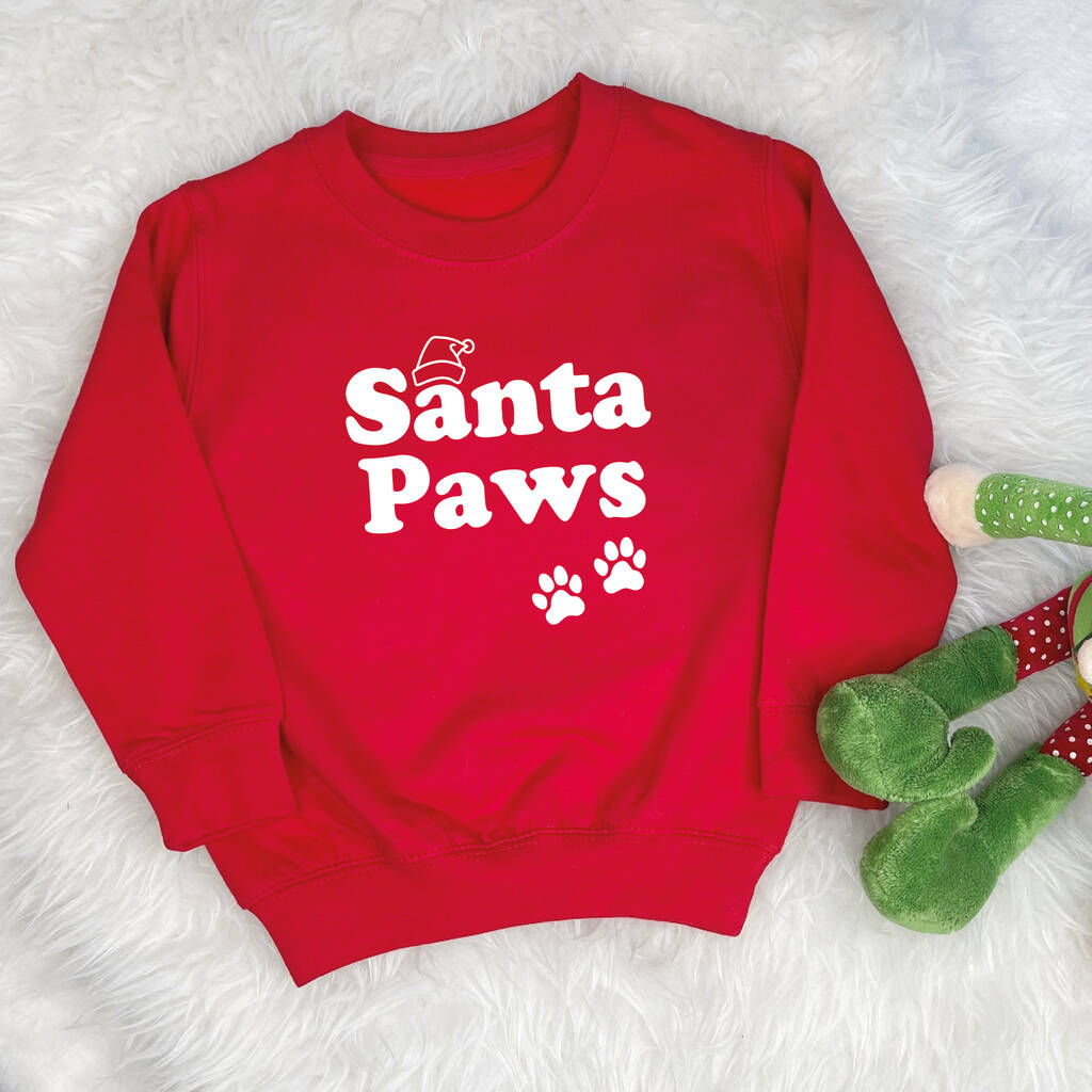 Santa Paws Kids Christmas Jumper