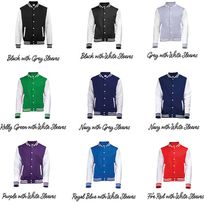 Streetwear Style Personalised Adult Varsity Jacket