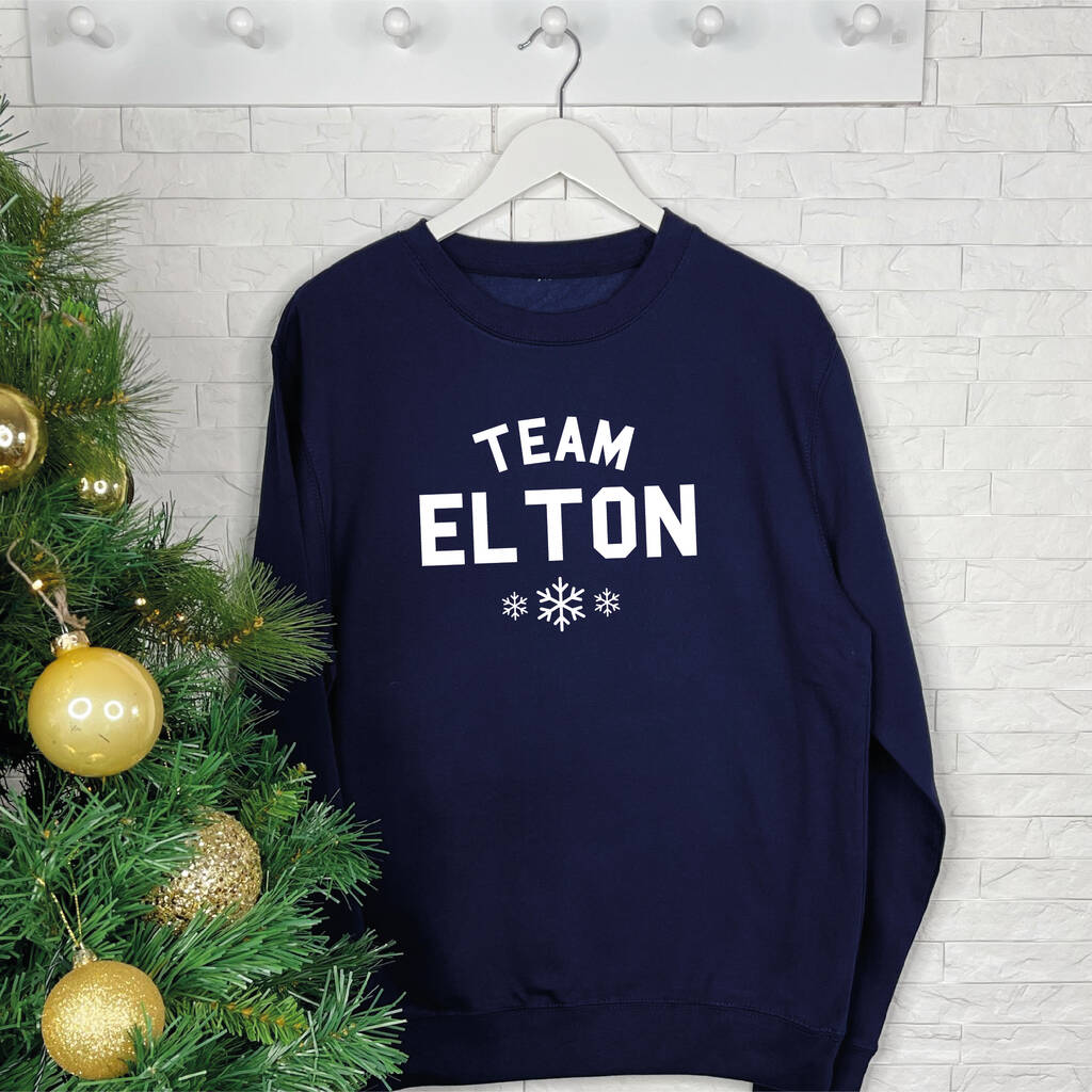 Team Christmas. Personalised Christmas Song Jumper