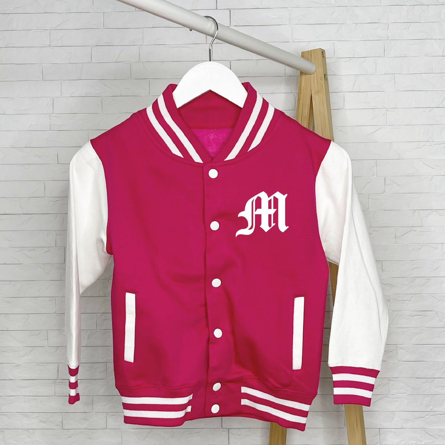 Kids Personalised Varsity Jacket Street Style Initial