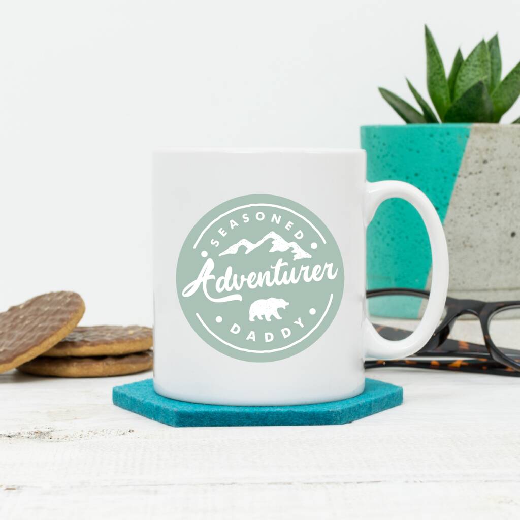 Personalised Seasoned Adventurer Walking Mug