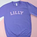 Personalised Kids Varsity Sweatshirt