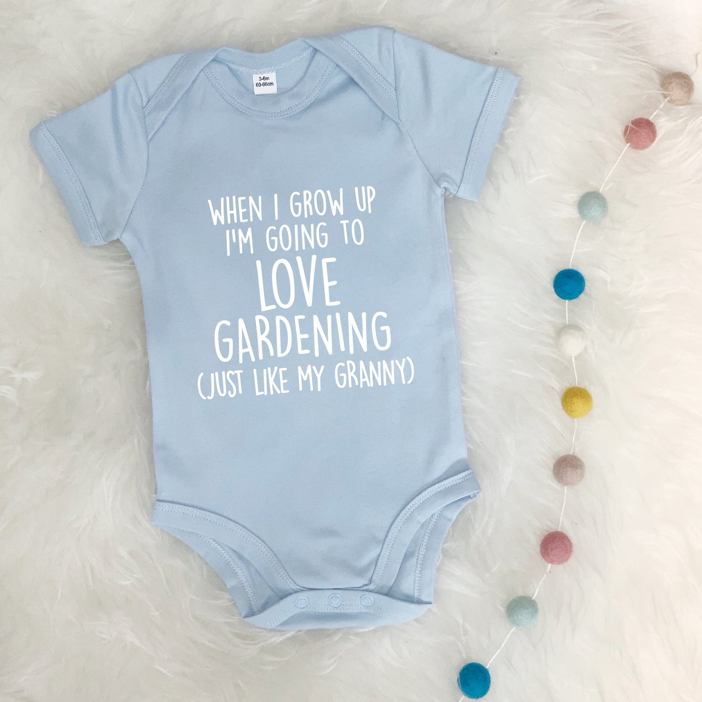 When I Grow up, I'm going to Love....like Grandma Personalised Babygrow - Lovetree Design