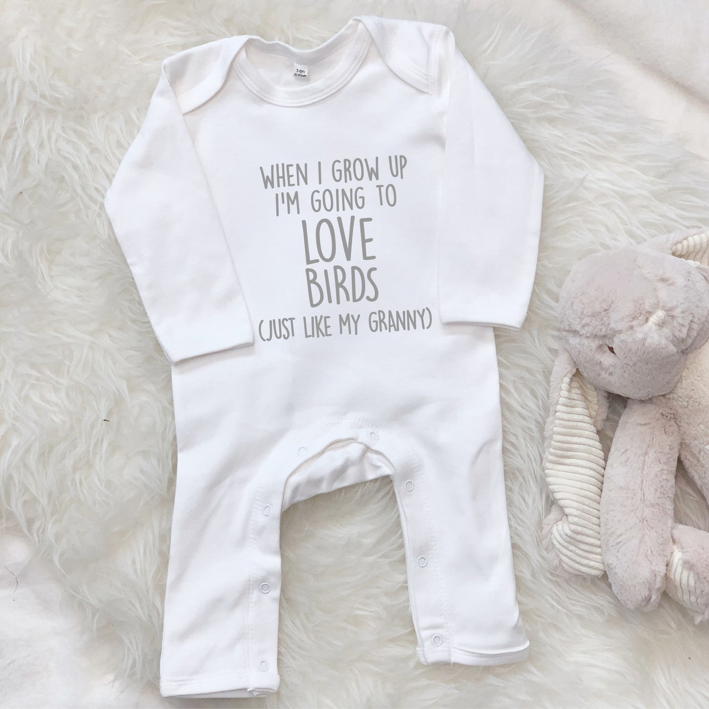 When I Grow up, I'm going to Love....like Grandma Personalised Babygrow - Lovetree Design