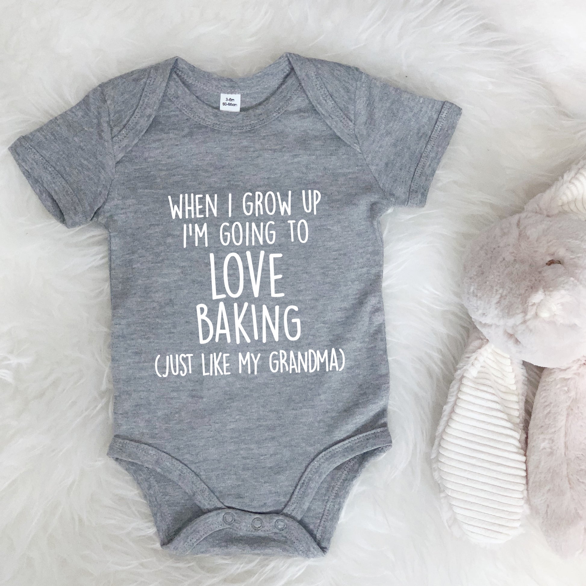 When I Grow up, I'm going to Love....like Grandma Personalised Babygrow - Lovetree Design