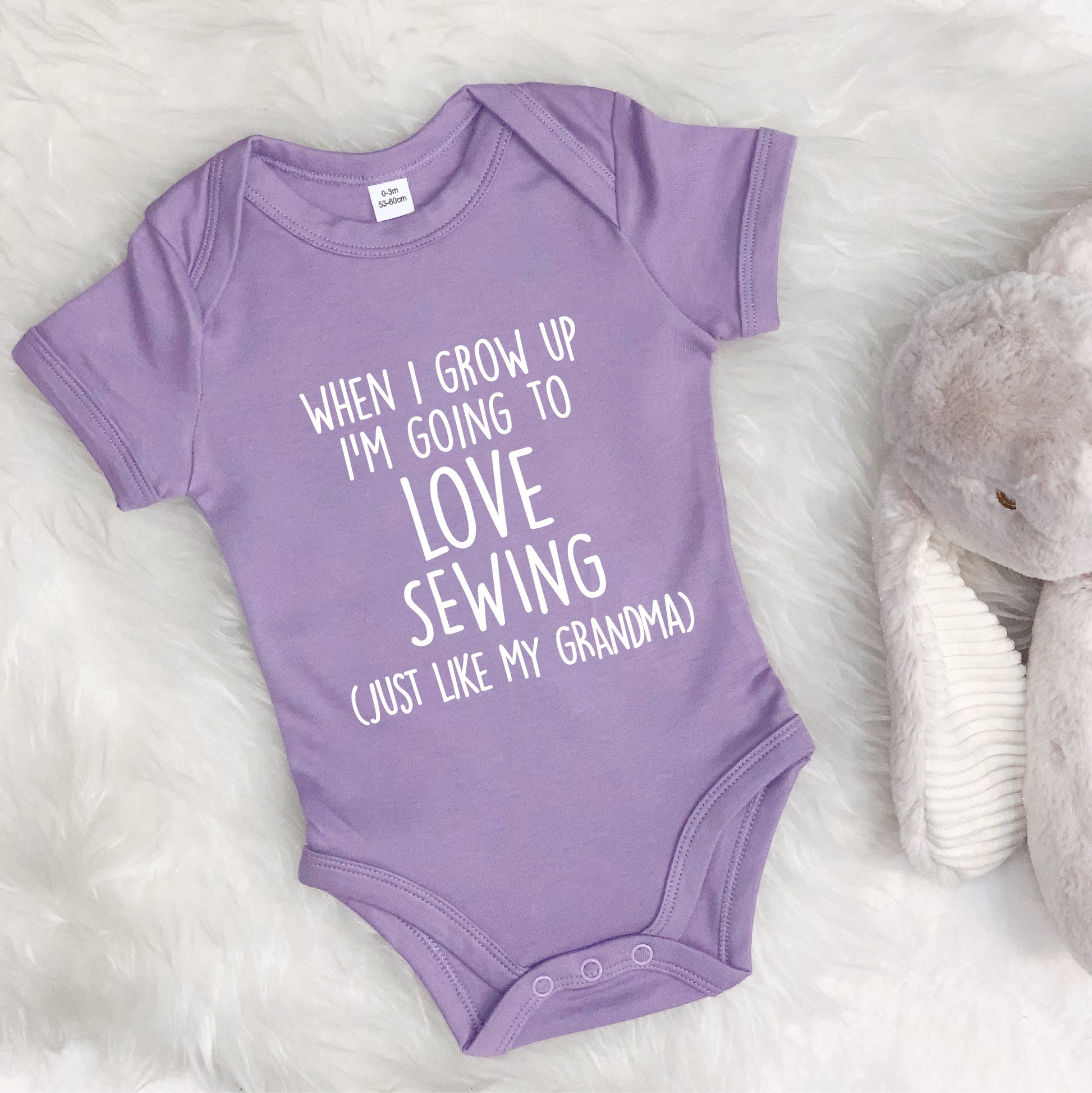 When I Grow up, I'm going to Love....like Grandma Personalised Babygrow - Lovetree Design