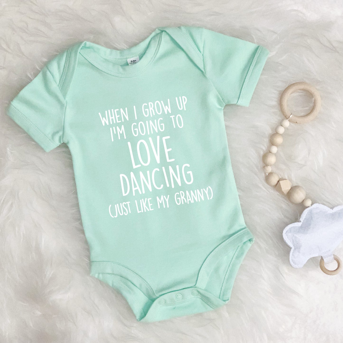 When I Grow up, I'm going to Love....like Grandma Personalised Babygrow - Lovetree Design